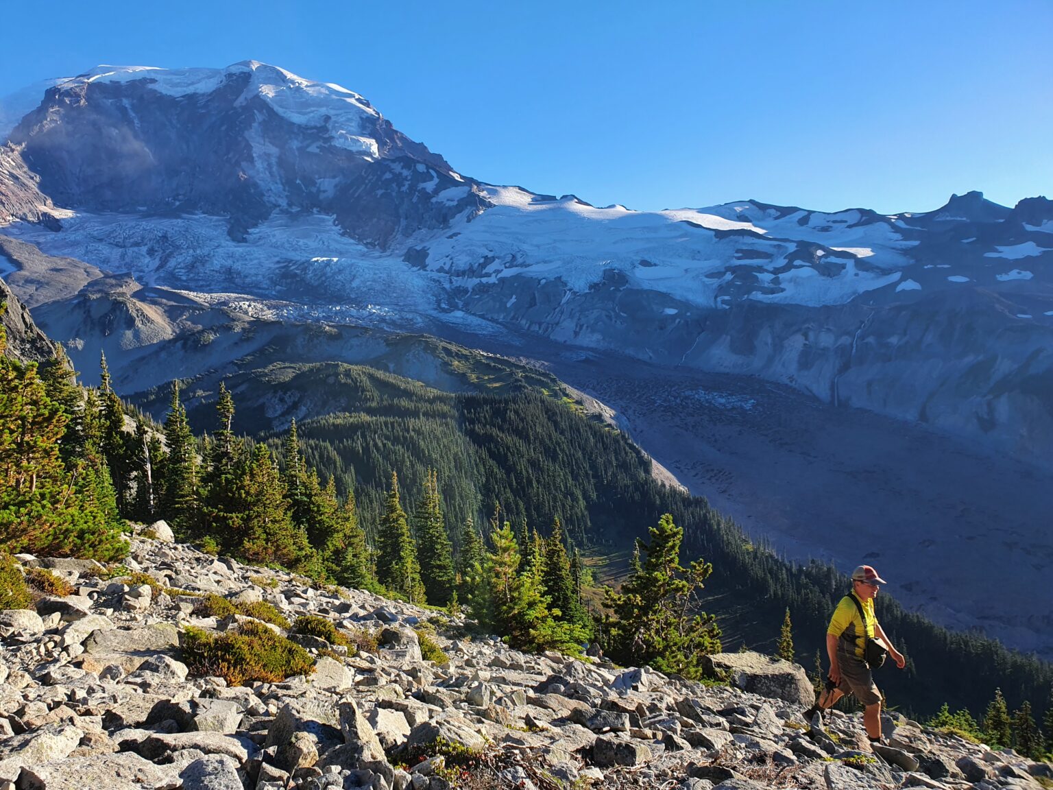 an unobstructed view of Mount Rainier