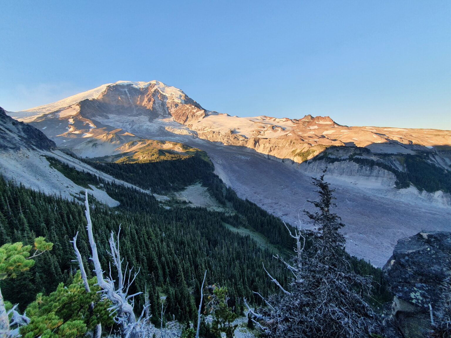 The best view of Mount Rainier from our Northern Loop Variation