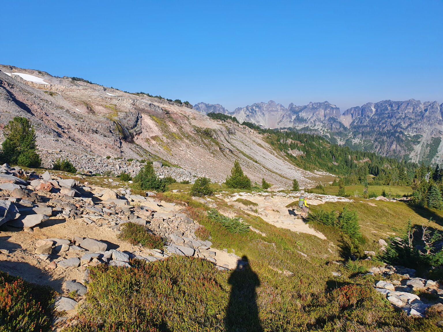 Hiking down to the Wonderland trail from Seattle Park