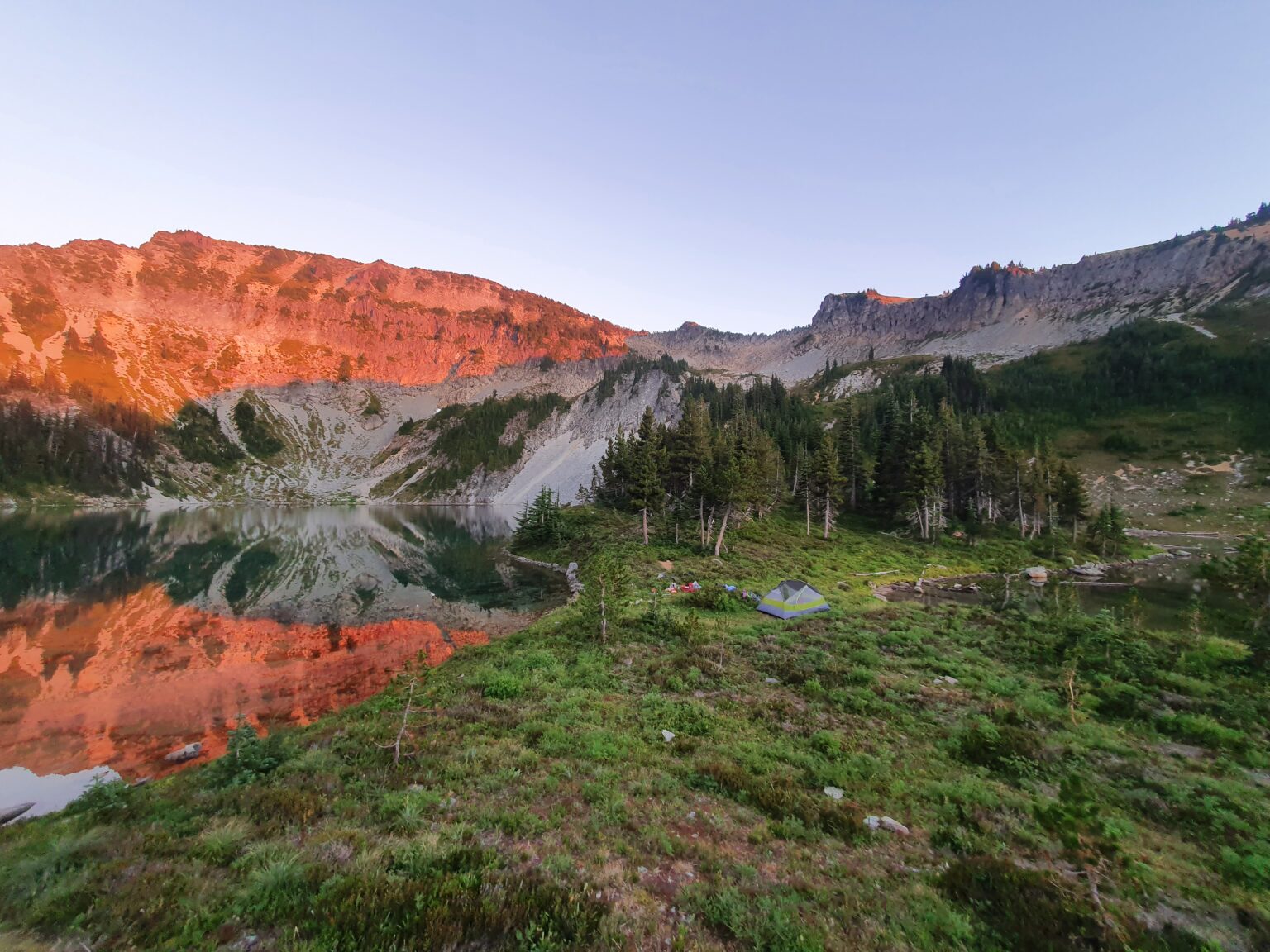 A perfect camping spot up at Cresent Lake