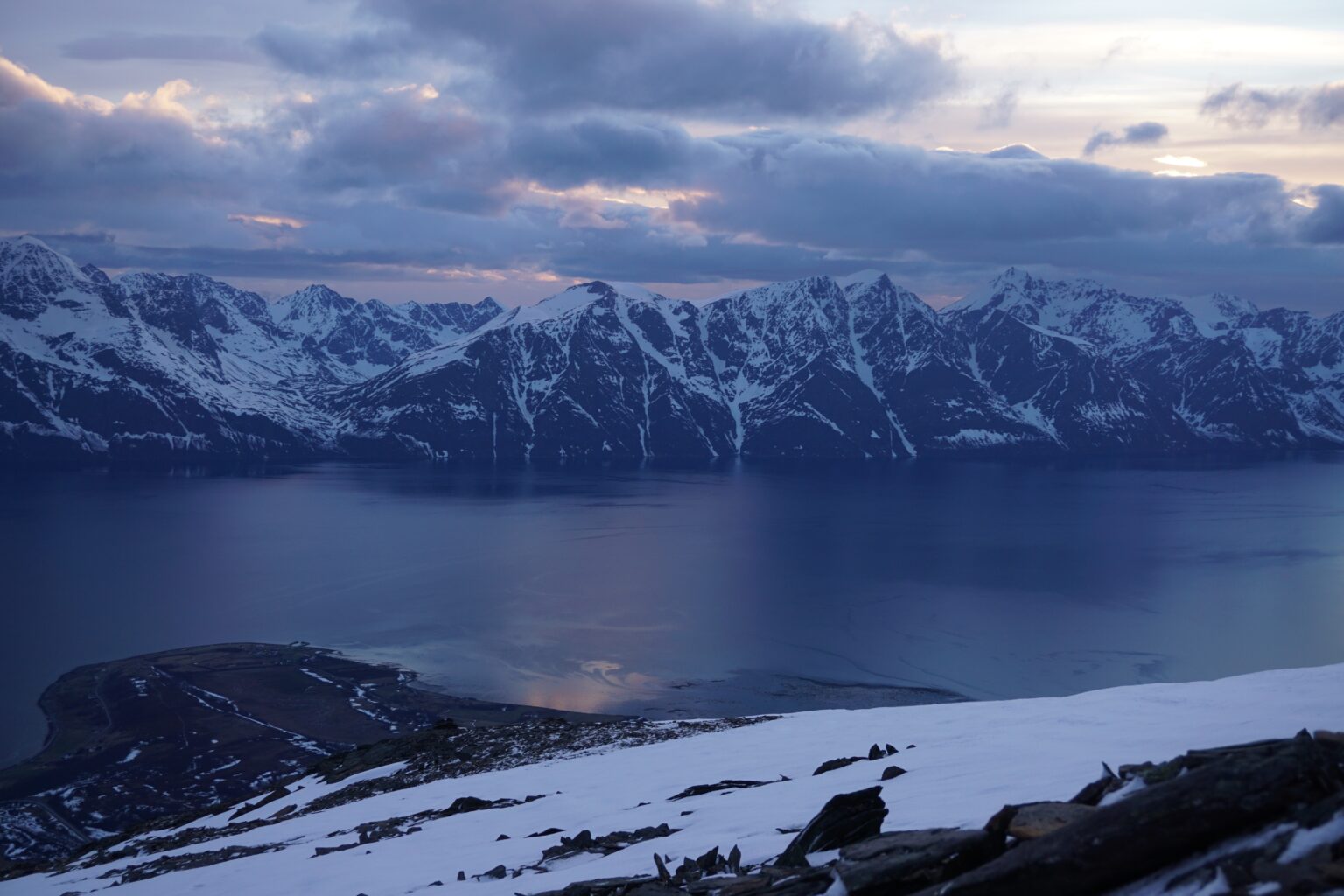 Looking towards the Lyngen Alps