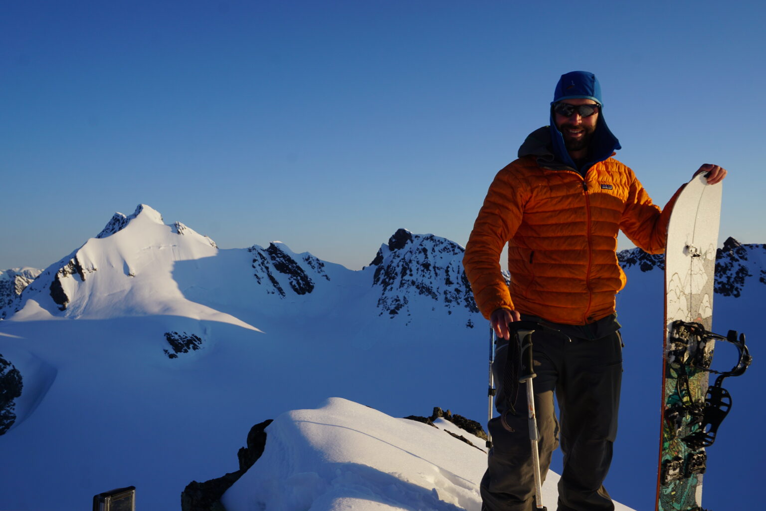 Ben standing on top of the next col