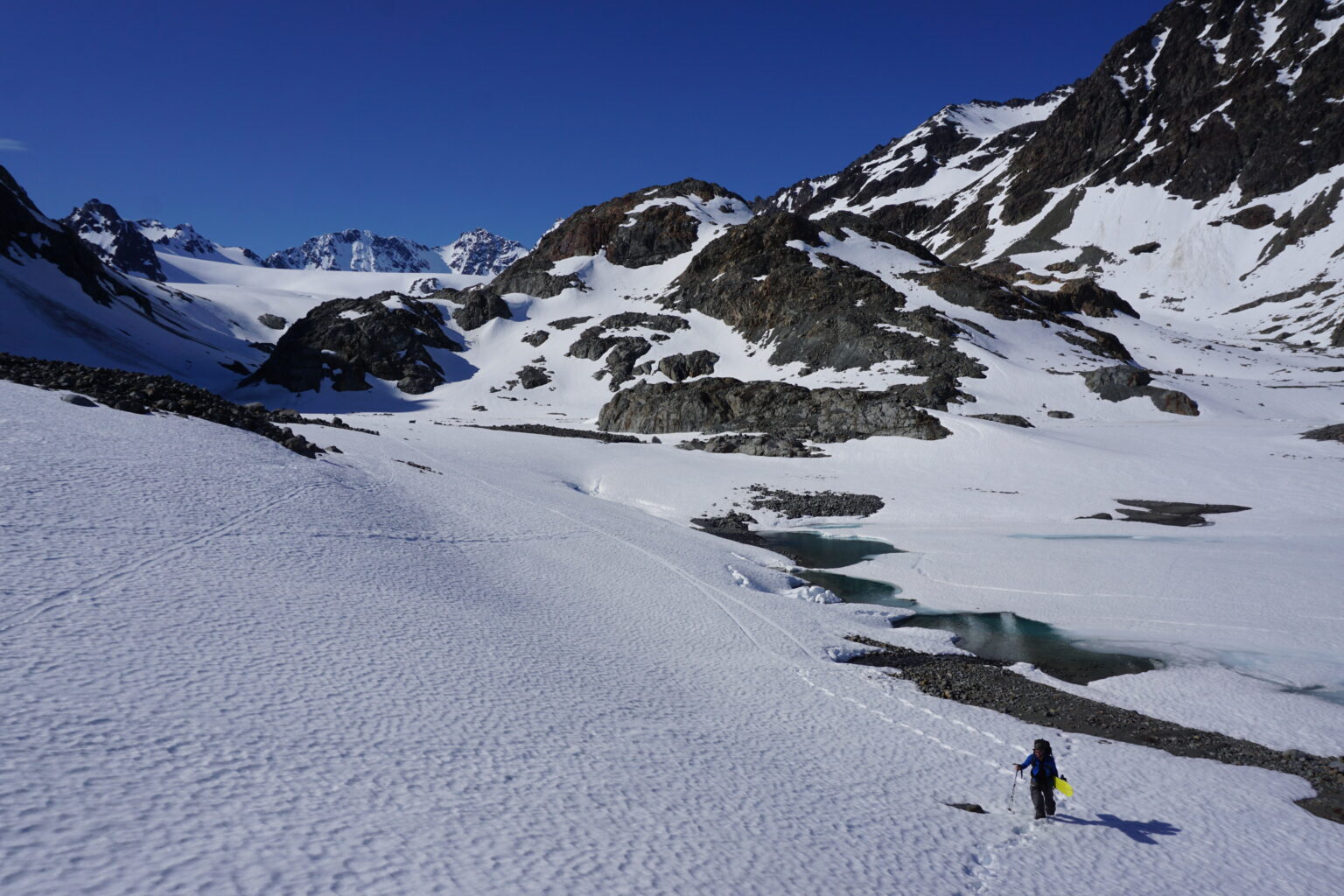 Looking back up the Strupbeen Glacier