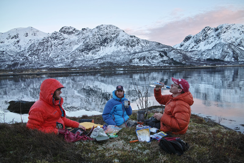 Enjoying a great camping spot near Trollfjord