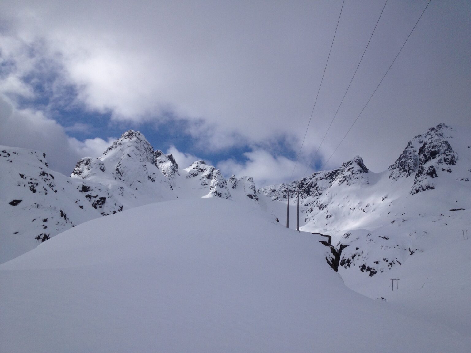 Following the power lines back down