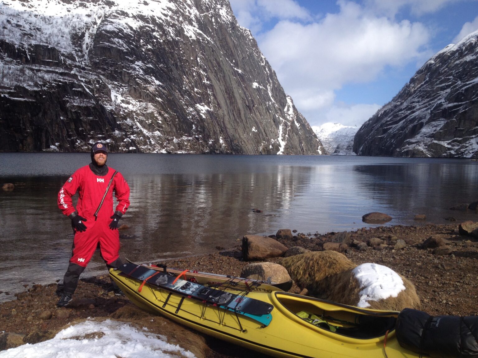 Kayaking out of the Trollfjord