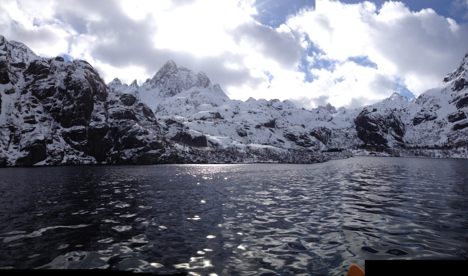 Leaving the beauty of the Trollfjord