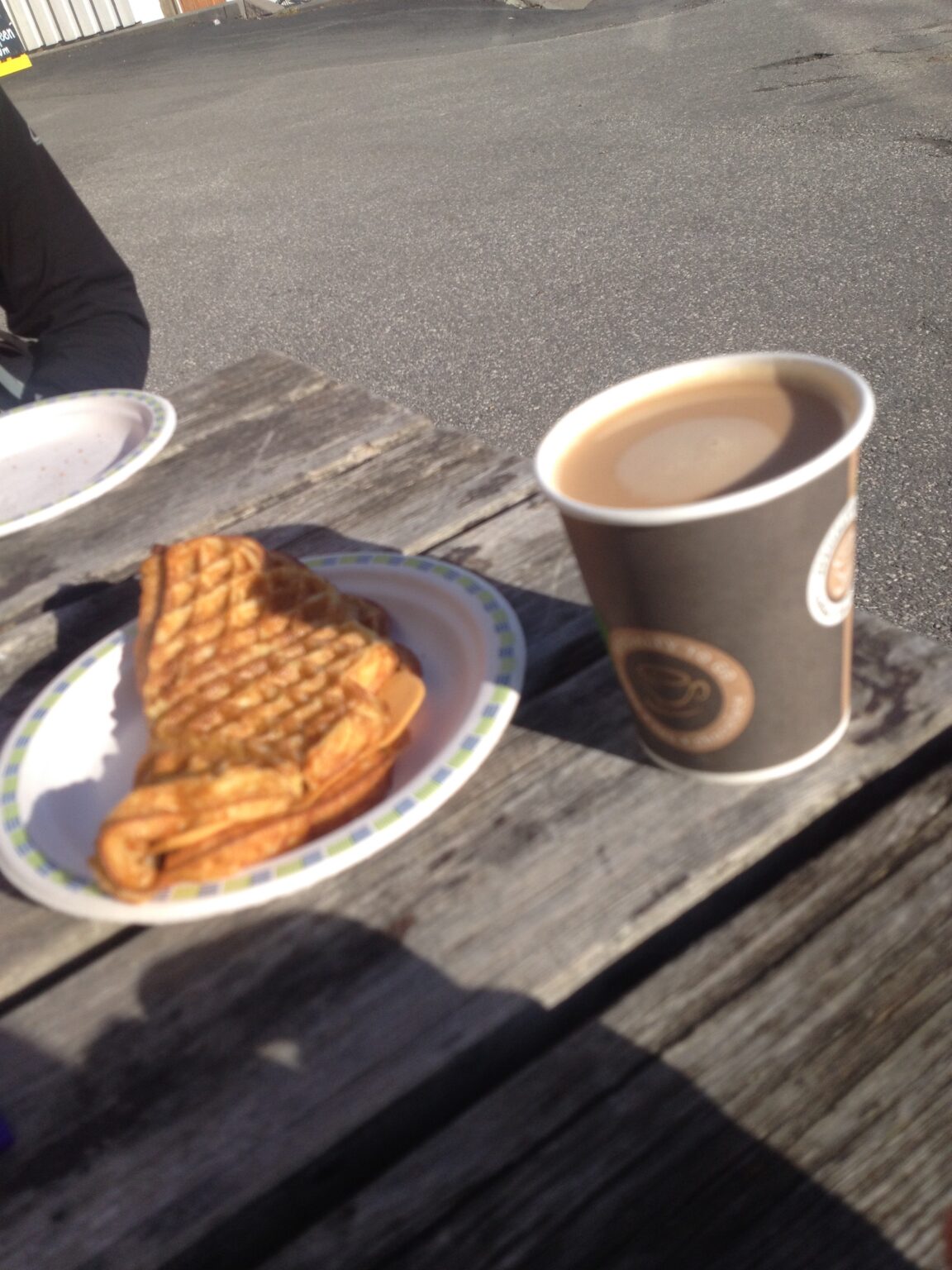 Eating a traditional Norwegian Lunch