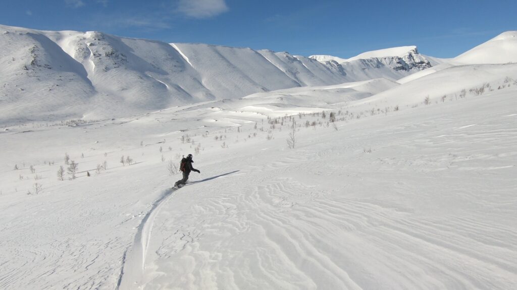 Traversing over to our next ascent route