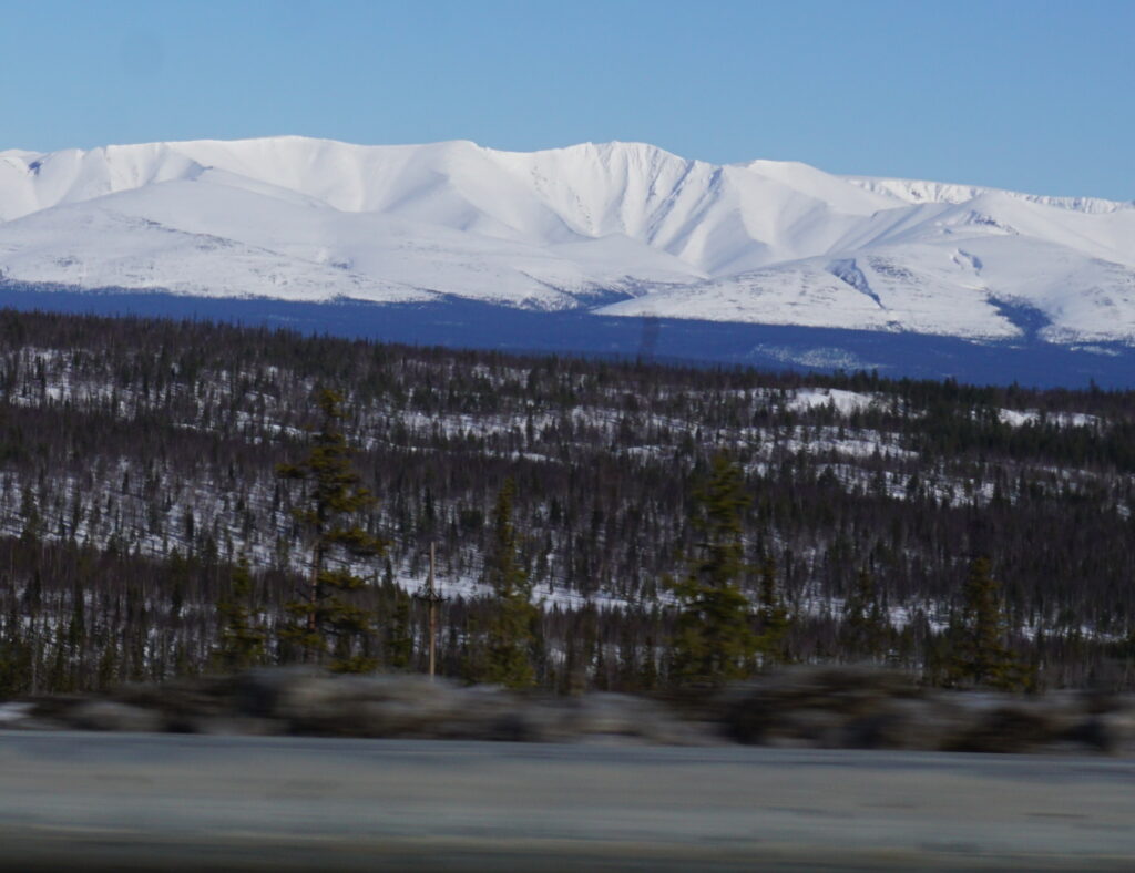 Driving into the Khibiny Mountains