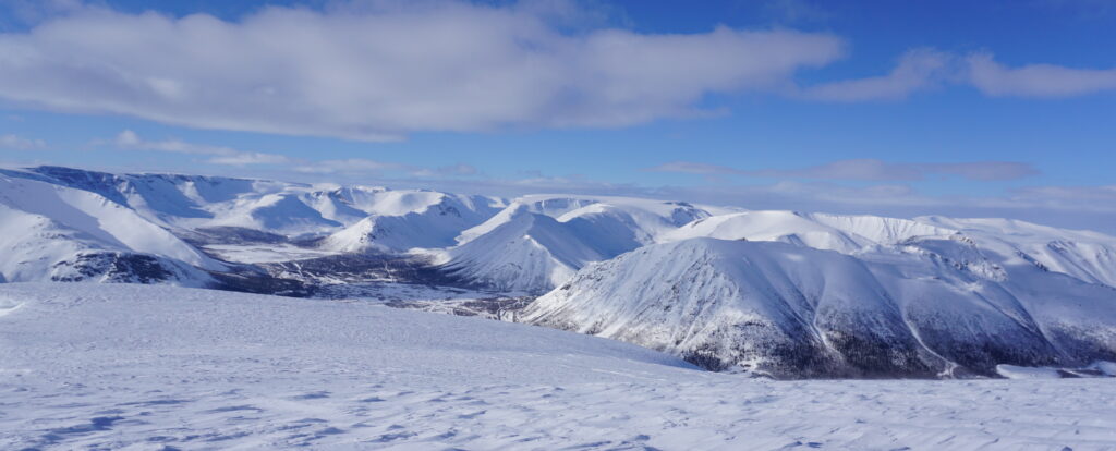 Looking out into the Khibiny Mountains