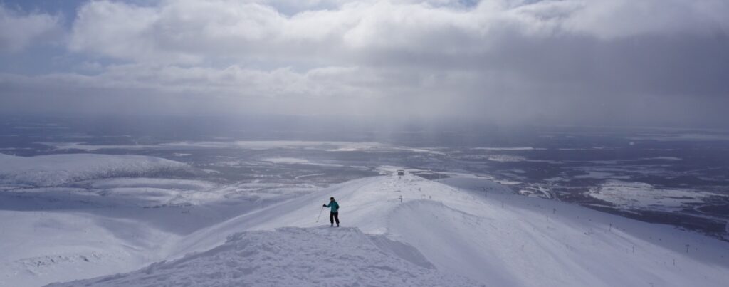 Hiking into the sidecountry for a ski run