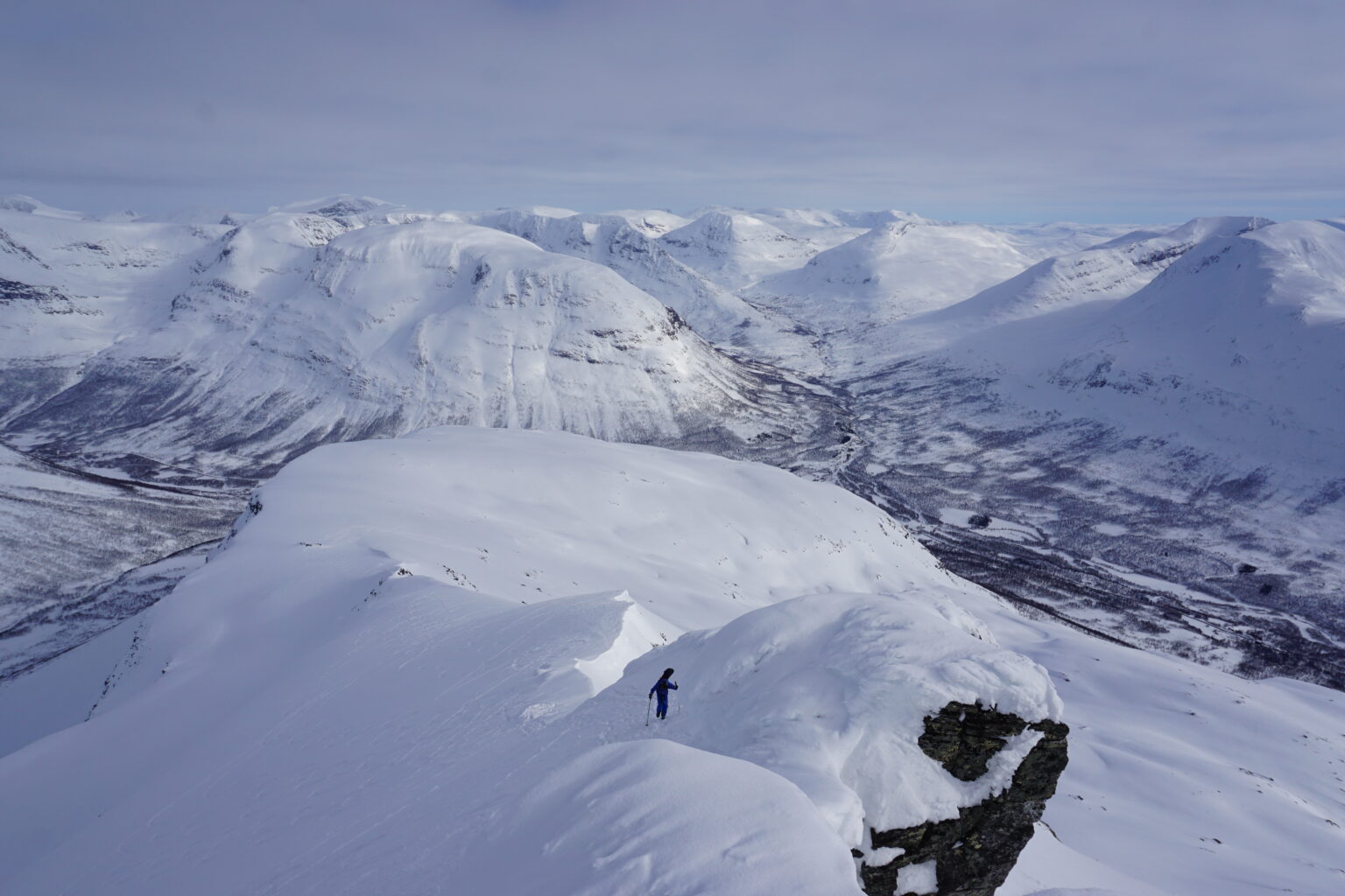 Climbing near the summit