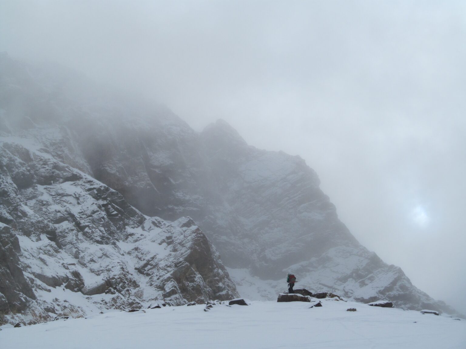 Ski touring underneath Dromedary Peak