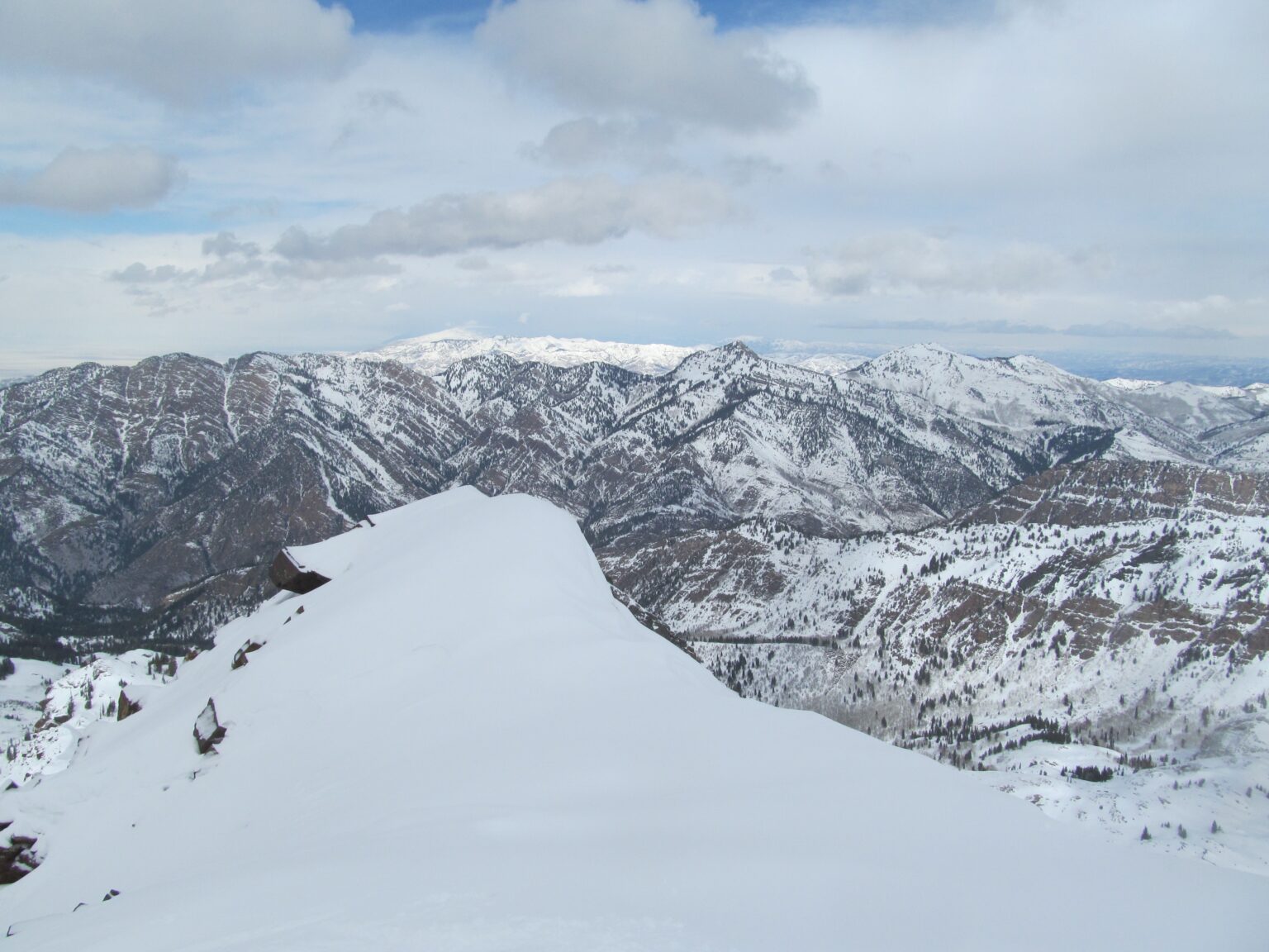 Looking north from our ridge on Dromedary Peak