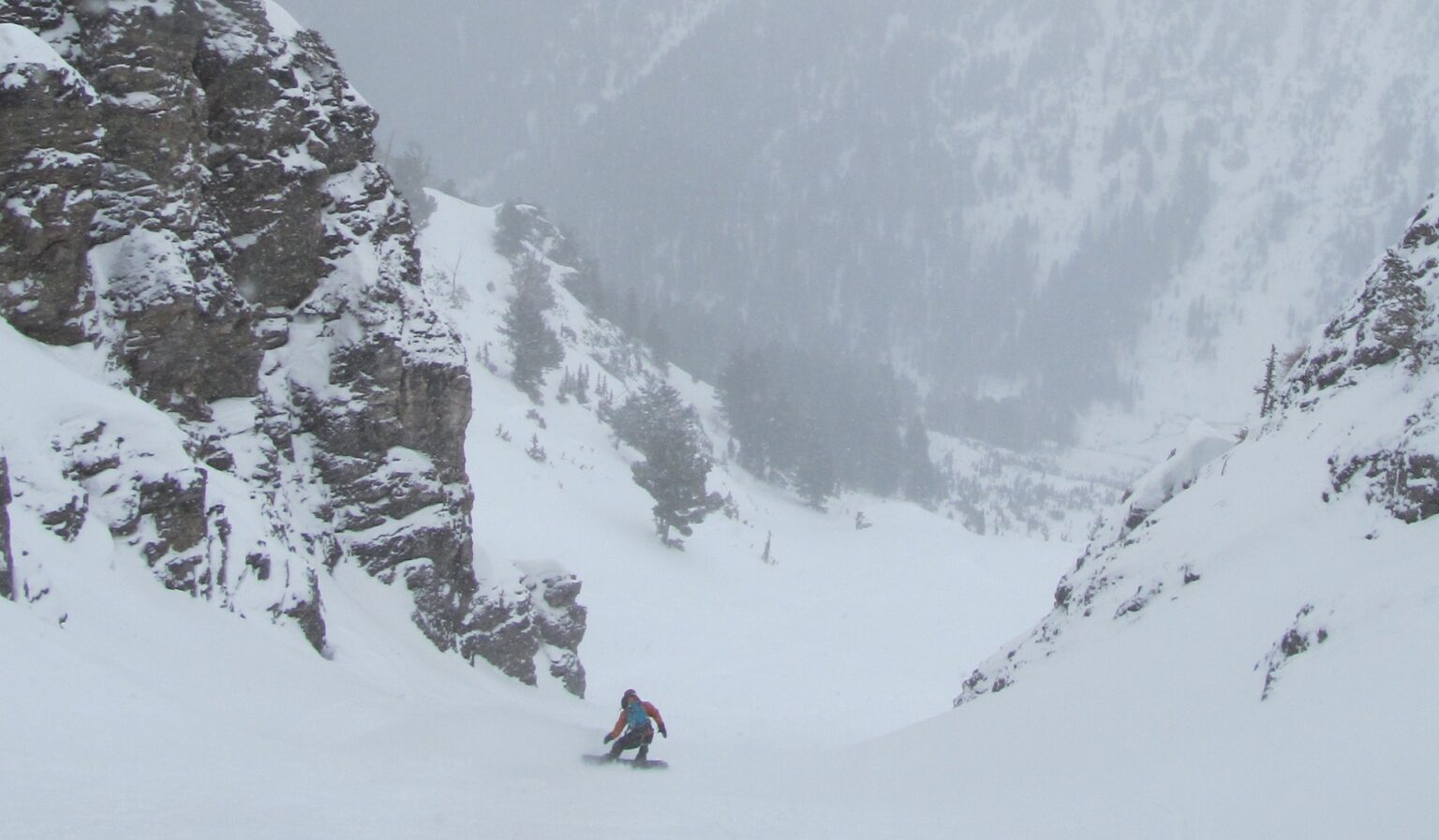 Finding good powder to snowboard