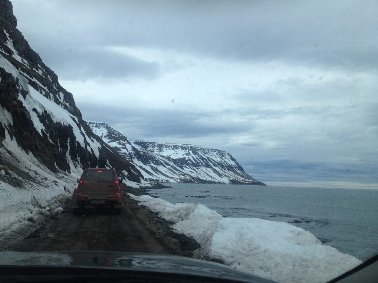 Driving on sketchy roads in the Westfjords