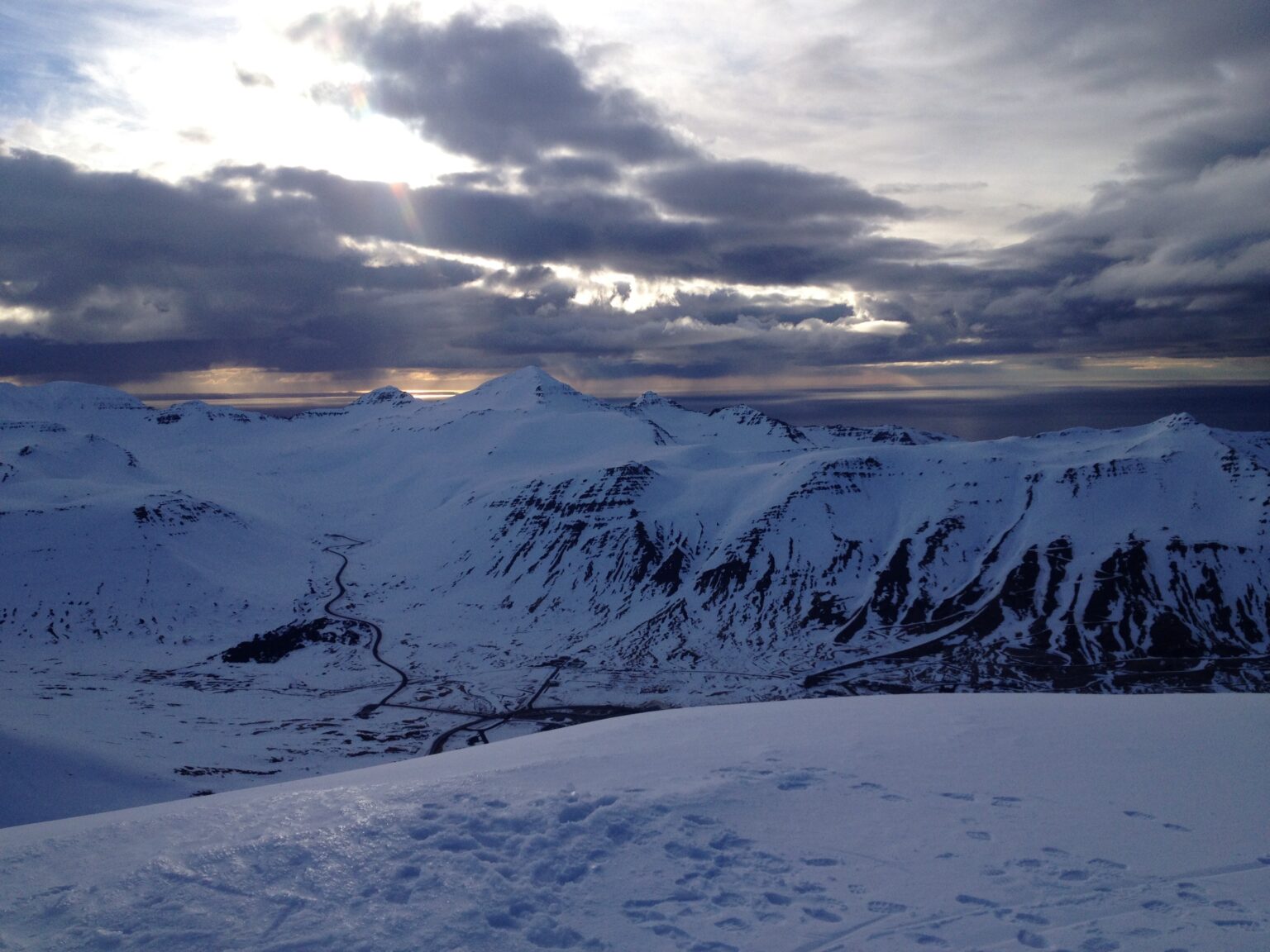 Looking at the mountains surrounding Siglufjörður