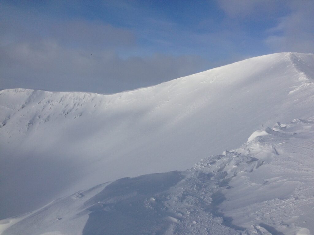 The main bowl in the Bigwood ski center sidecountry