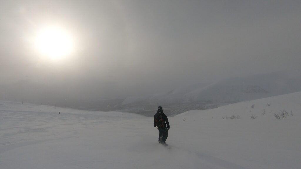 Making our way back to the ski trails