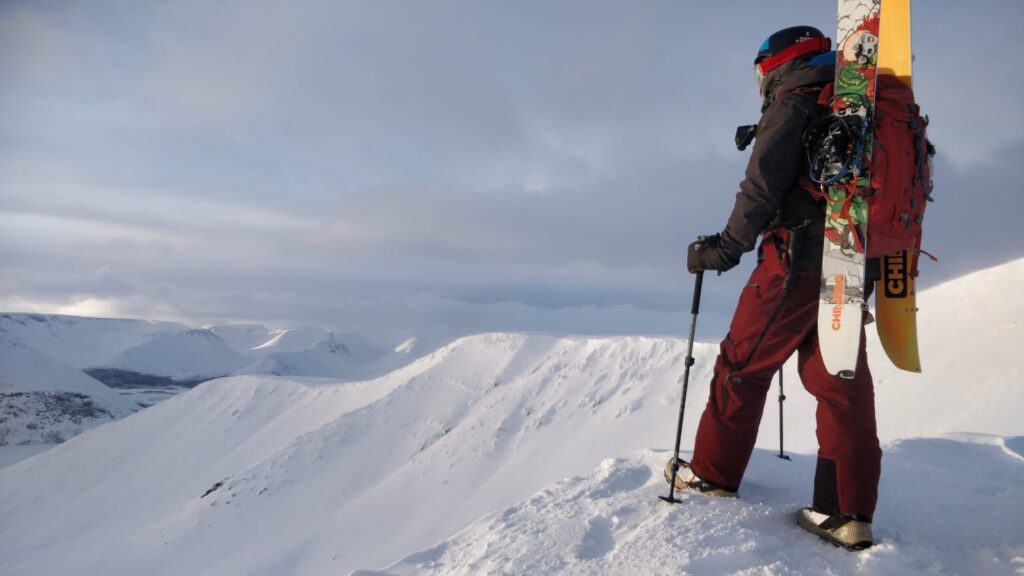 Looking at the Bigwood ski center sidecountry