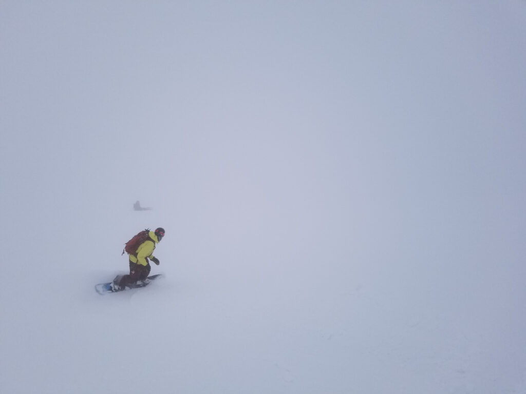 White room in the 25 km ski center sidecountry