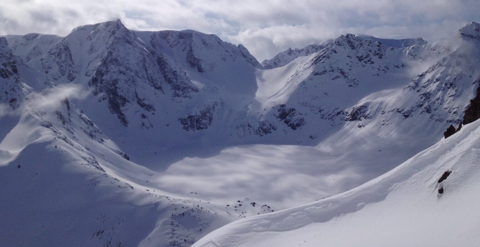 Looking at some of the ski touring options in the Kvalvikdalen Valley of the Lyngen Alps of Norway