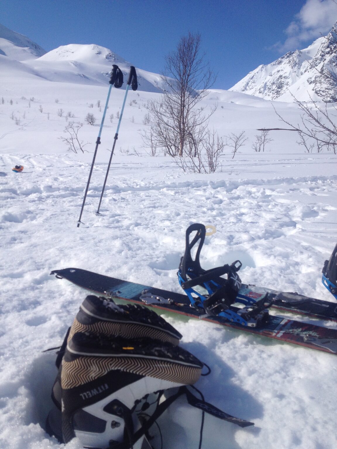 Looking up the Kvalvikdalen Valley from our camp