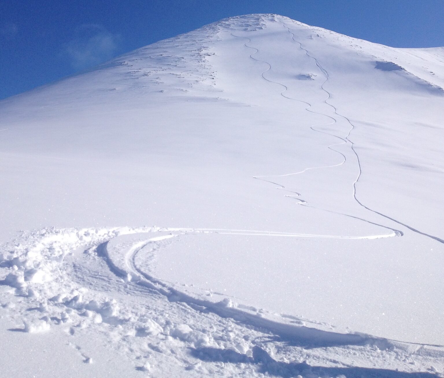 My final snowboard turns in the Lyngen Alps of Norway