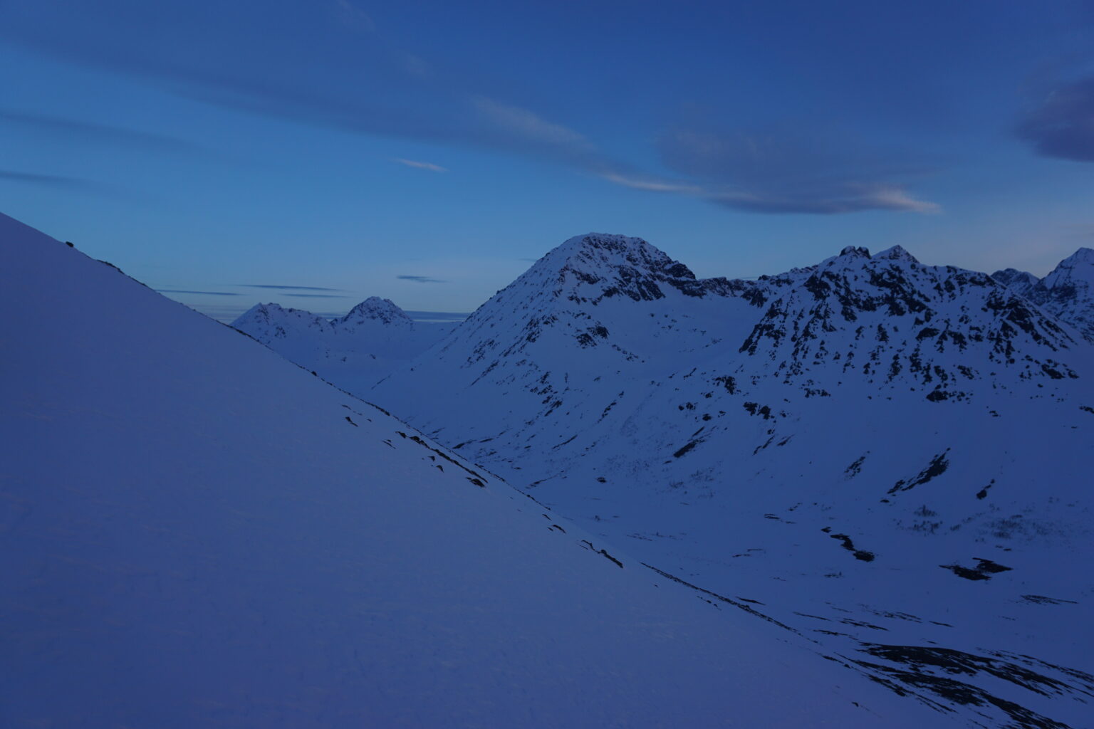 Looking into the Lyngen Alps