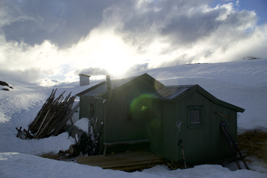 Heading to a hut for our 3rd night of the Lyngen Alps Traverse