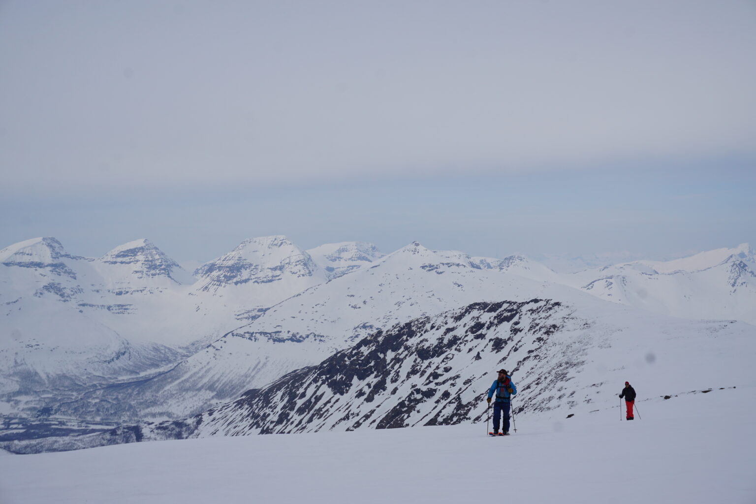 Nearing our first ski run