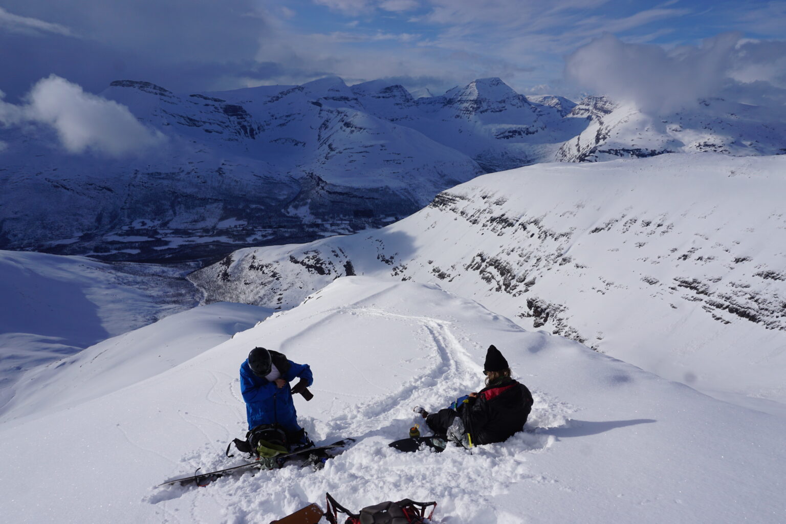 Transitioning below the summit