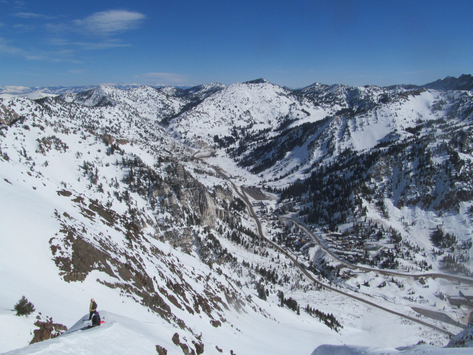 Getting ready to do some steep snowboarding in the Wasatch Backcountry