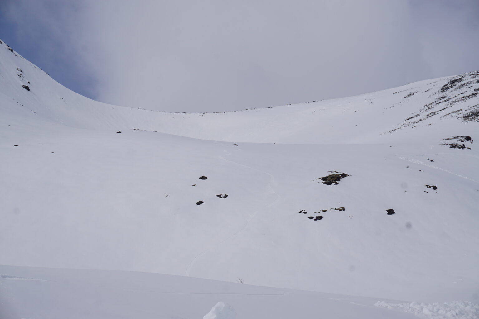 Our ski tracks on Oksetinden