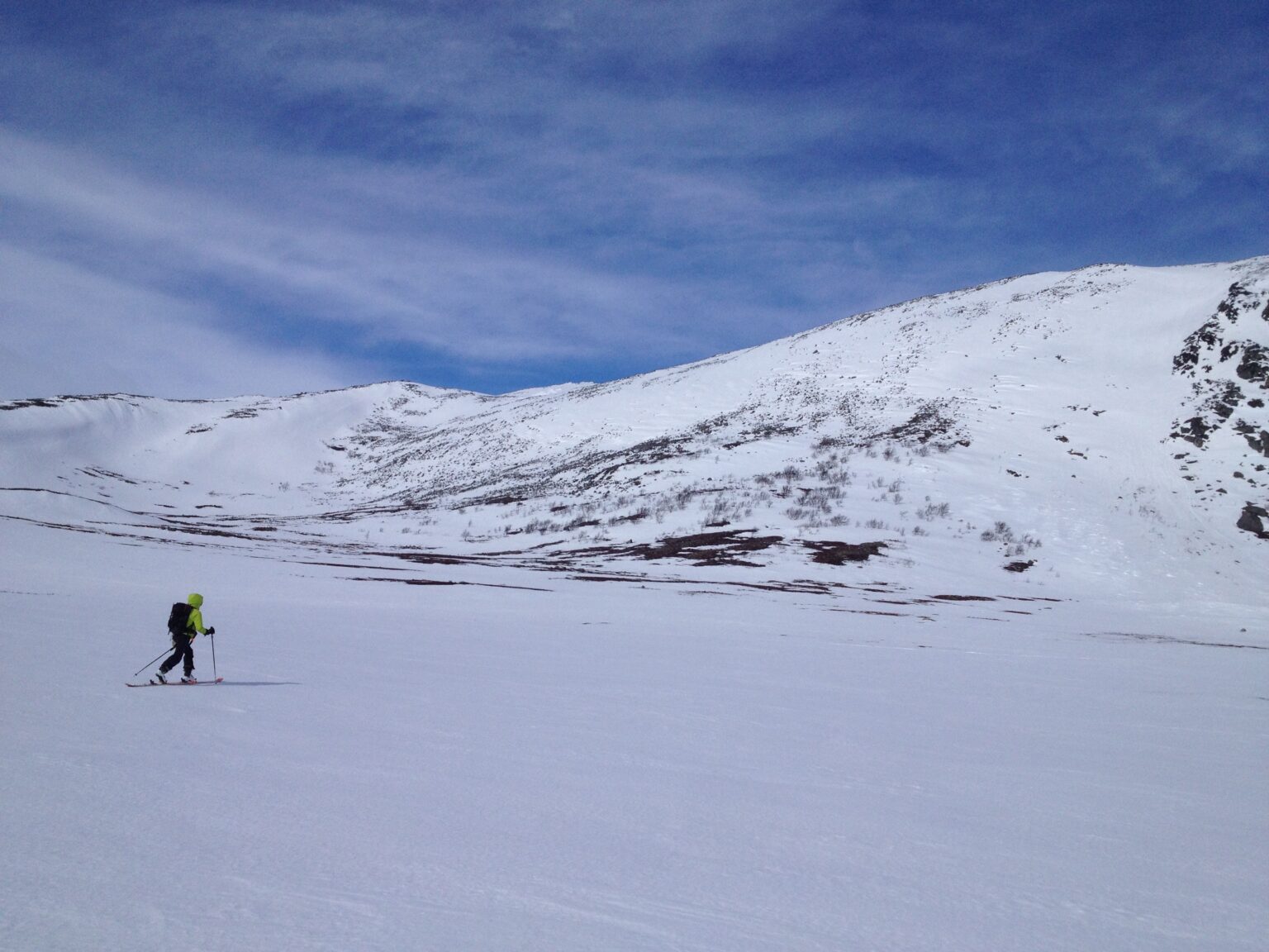 Heading towards our ski descent