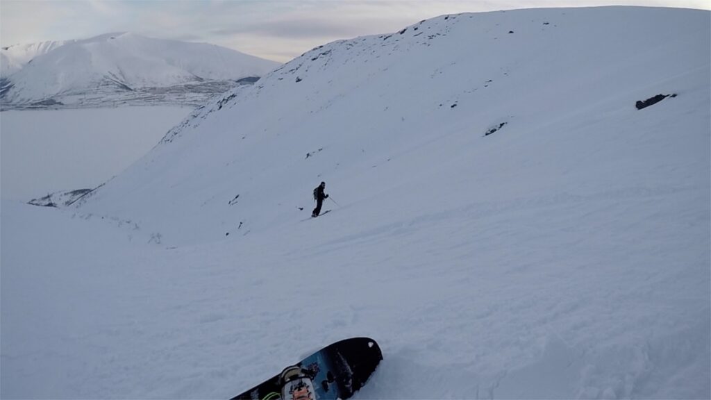 skiing powder near Kirovsk