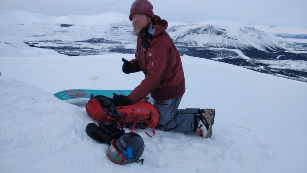 Transitioning to snowboarding in cold conditions in the Khibiny Mountains