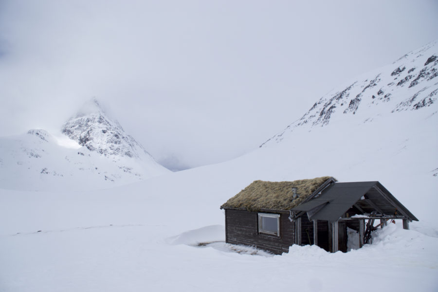 Finding another hut while going on the Lyngen Alps Traverse