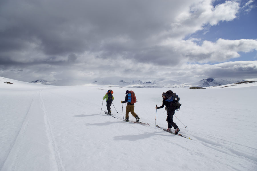 Making our way out on the Lyngen Alps Traverse