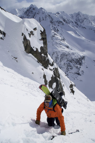 Bootpacking up to the crux of the Lyngen Alps Traverse