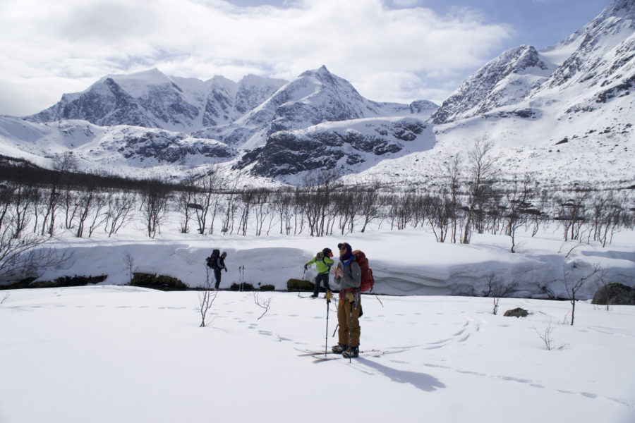 Looking back towards our camp site while on the Lyngen Alps Traverse