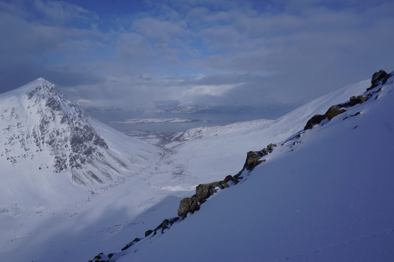 Looking back towards the hut