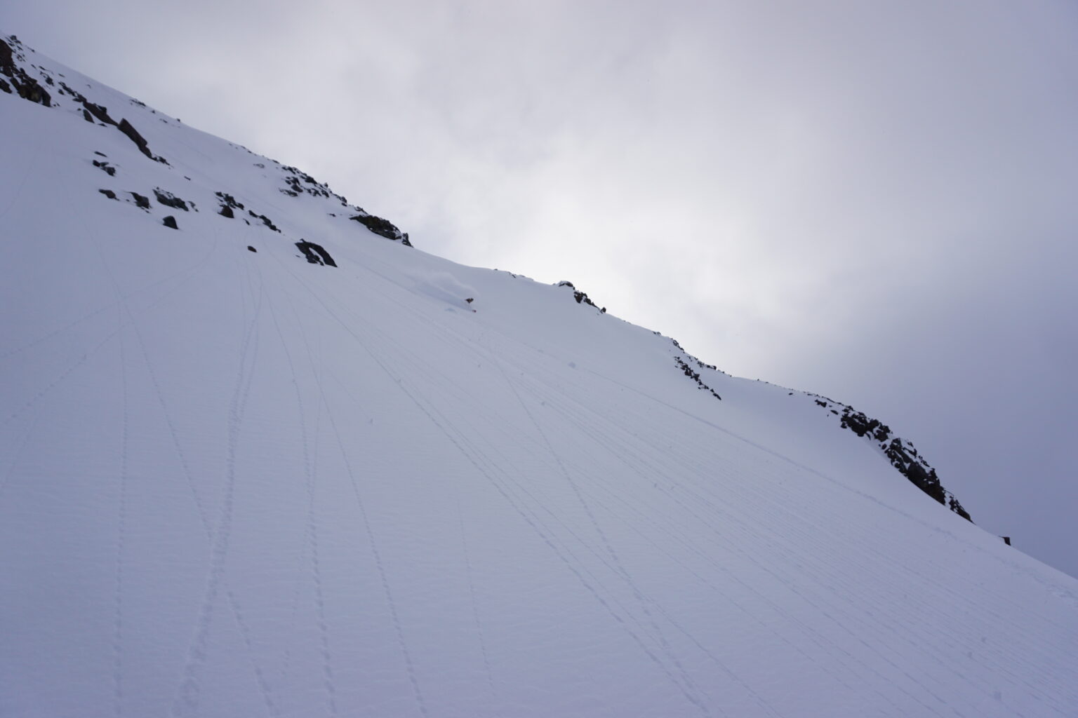 Enjoying our first powder turns of the Lyngen Alps Traverse