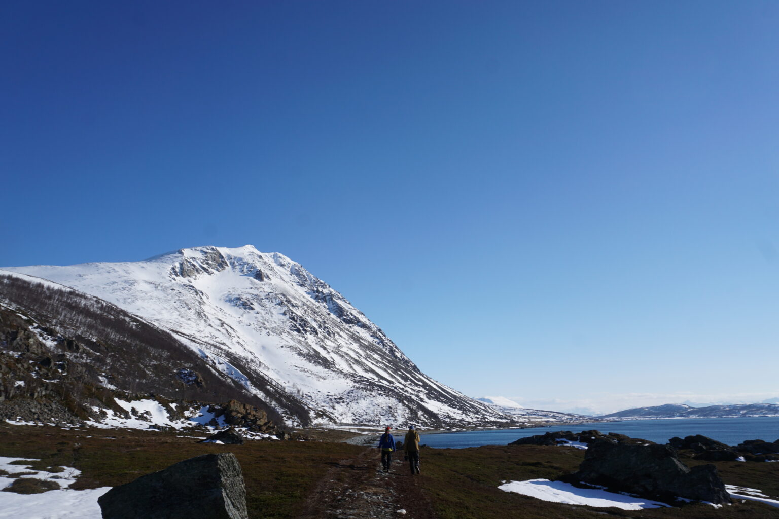 Hiking to the Northern Point to finish off the Lyngen Alps Traverse