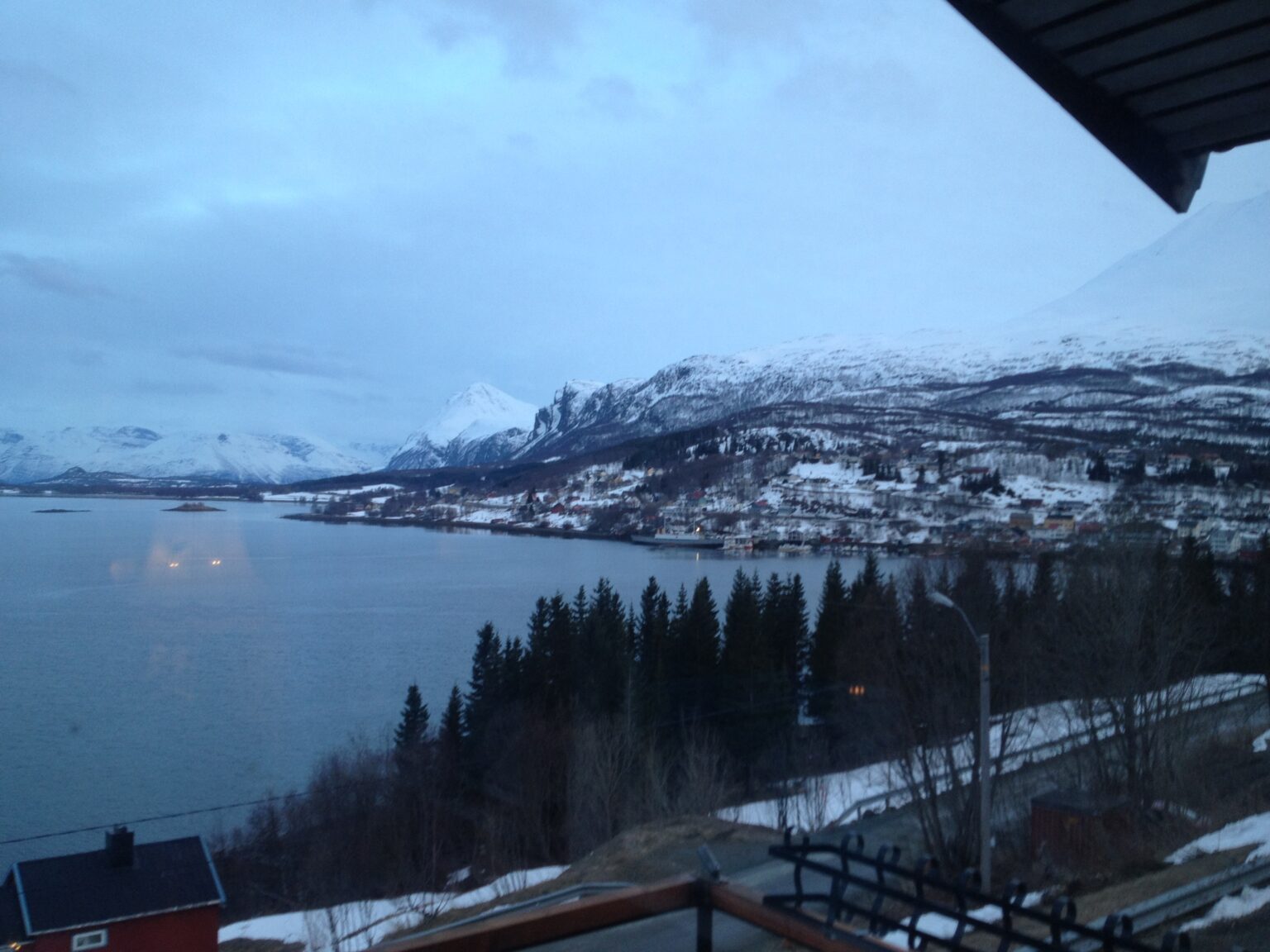 Looking out towards Lyngsedit from Magic Mountain Lodge