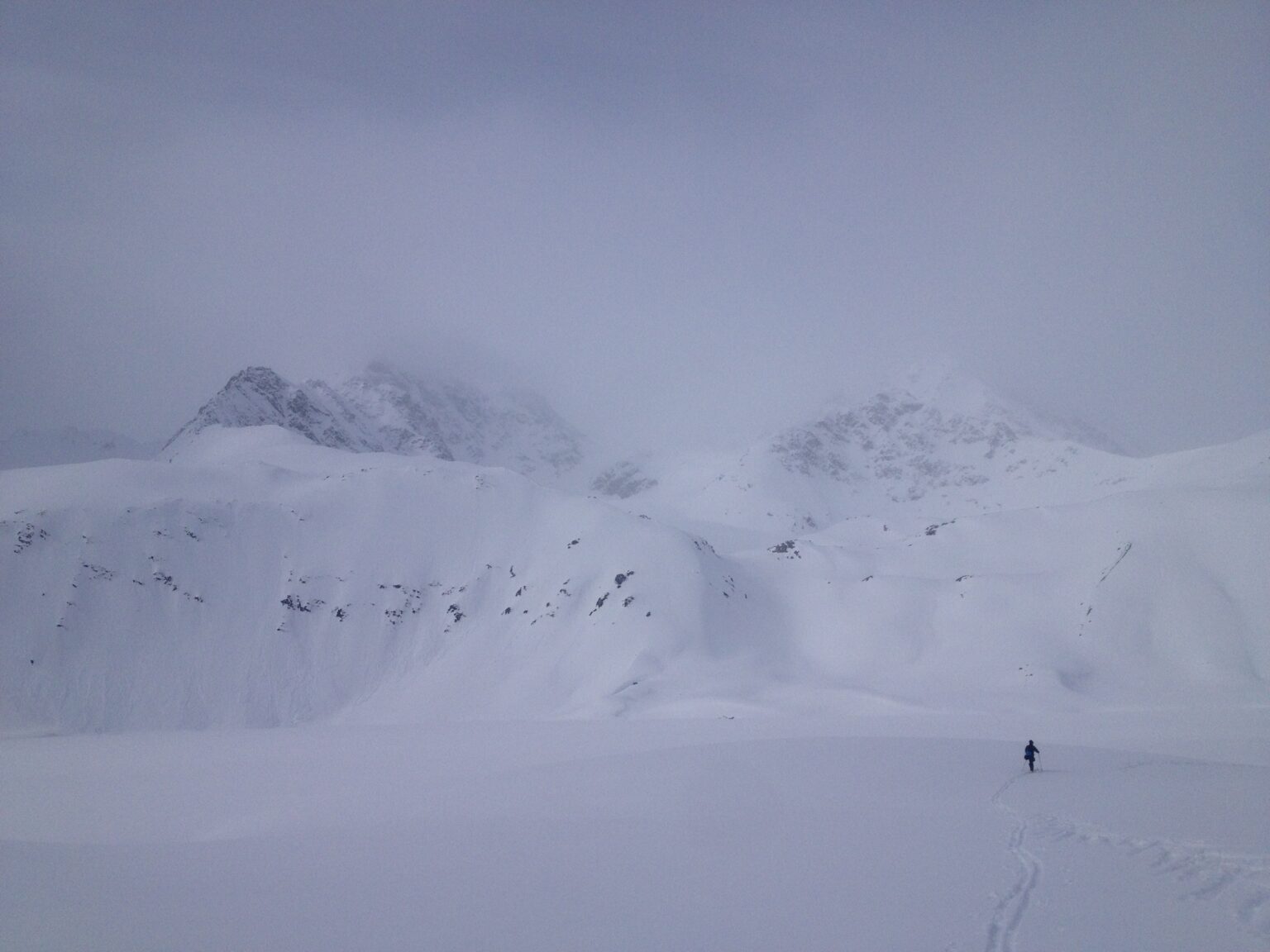 Ski Touring towards Store Kjostinden