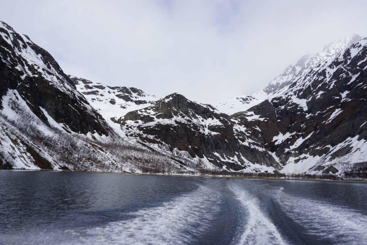 Leaving the Strupbeen Glacier via Boat