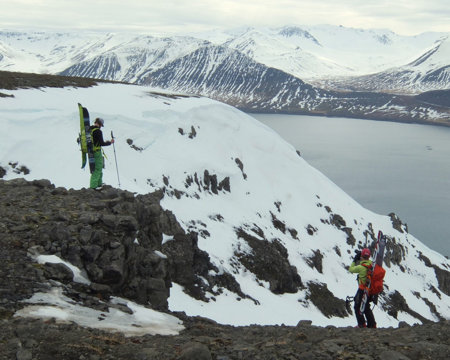 On our first summit with Dýrafjörður in the background