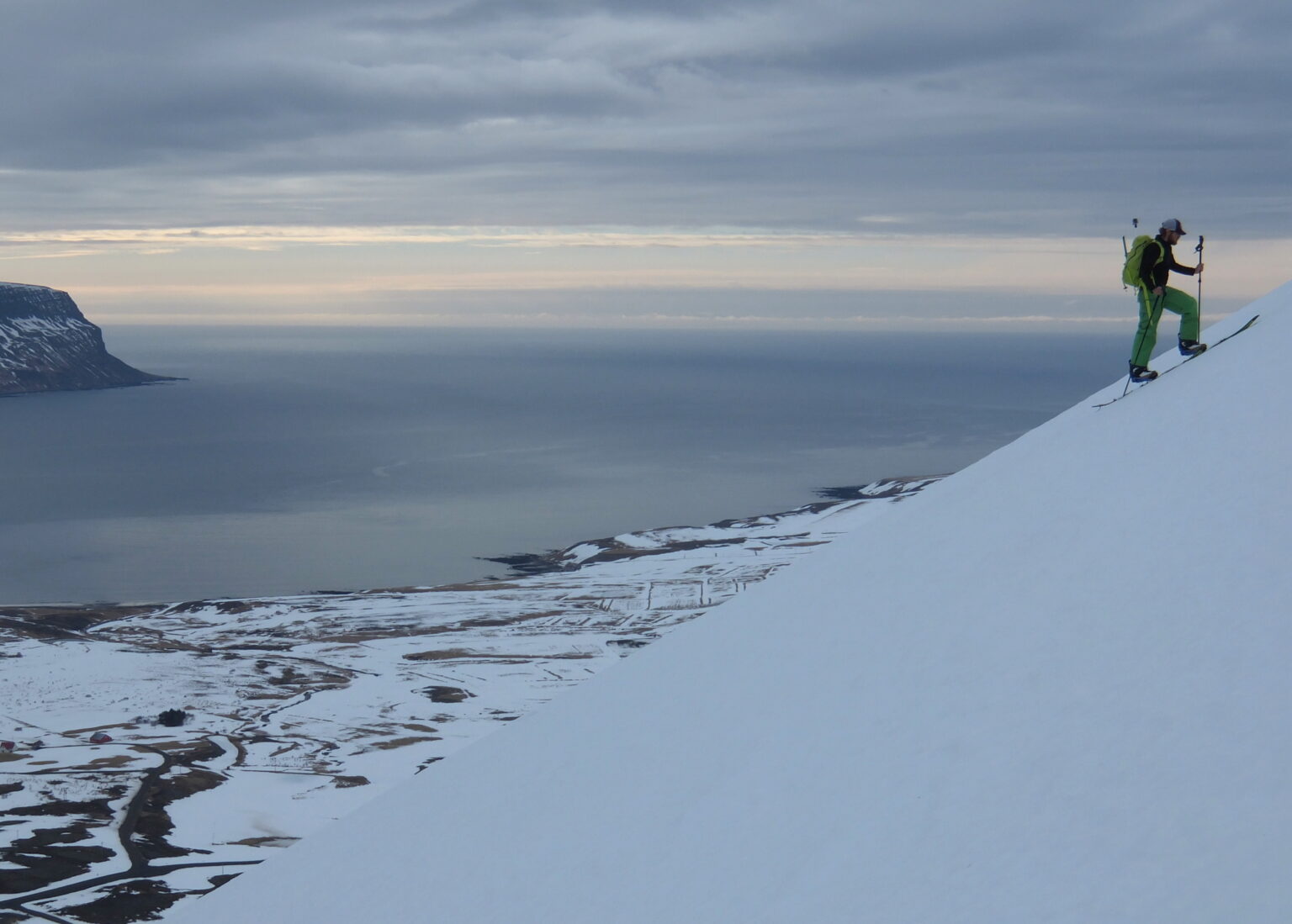 Going out for a ski tour around Dýrafjörður